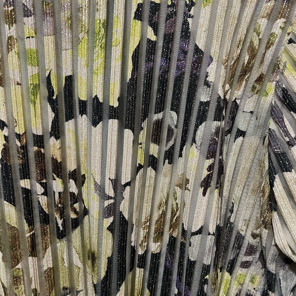 M. Miranda Blouse Sparkle Women's Plus Sz 2 Back Zipper Mesh 3/4 Sleeves Sheer - Picture 3 of 4